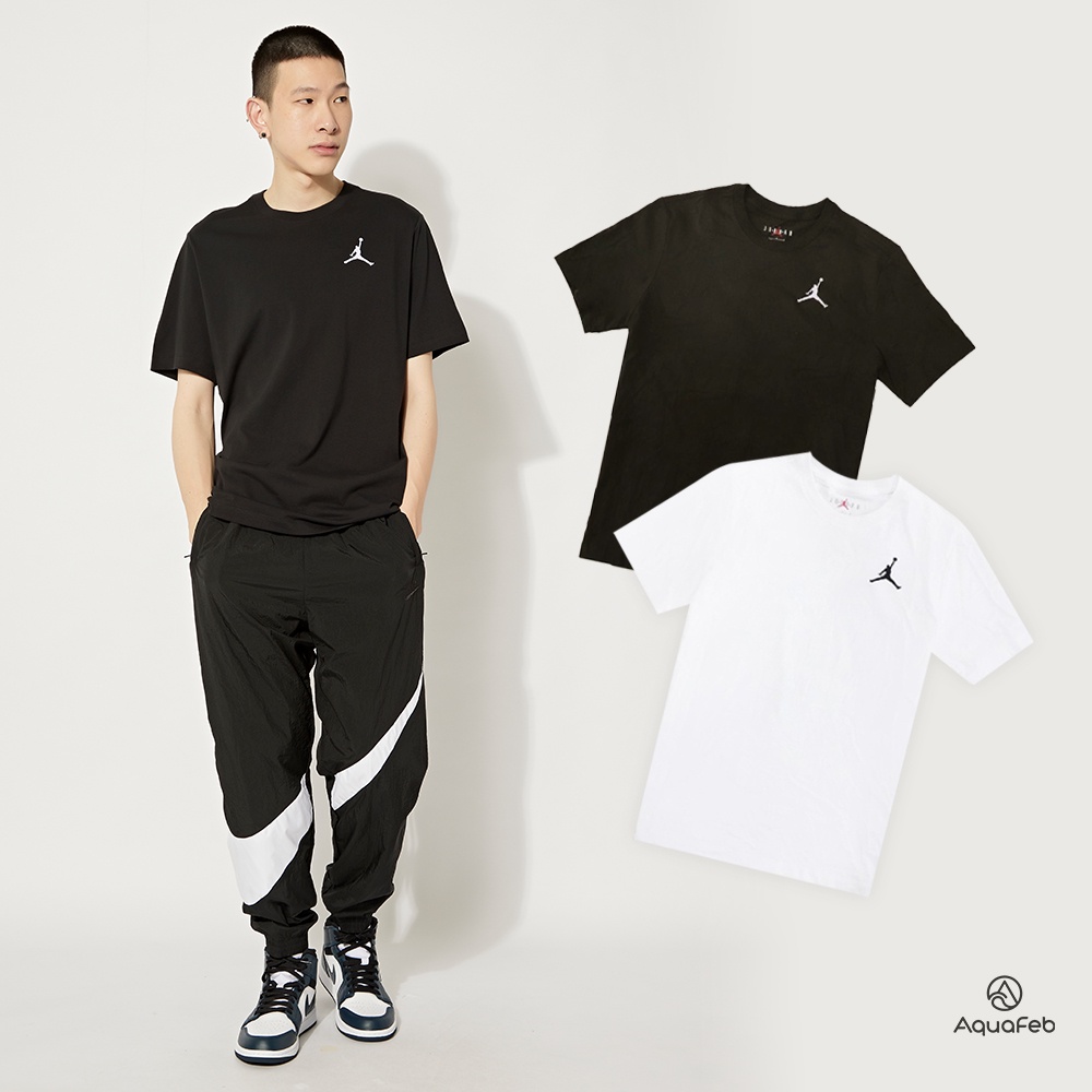 Nike Jordan jumpman 男 黑白 喬丹 LOGO 運動 休閒 短袖 DC7486-100 010