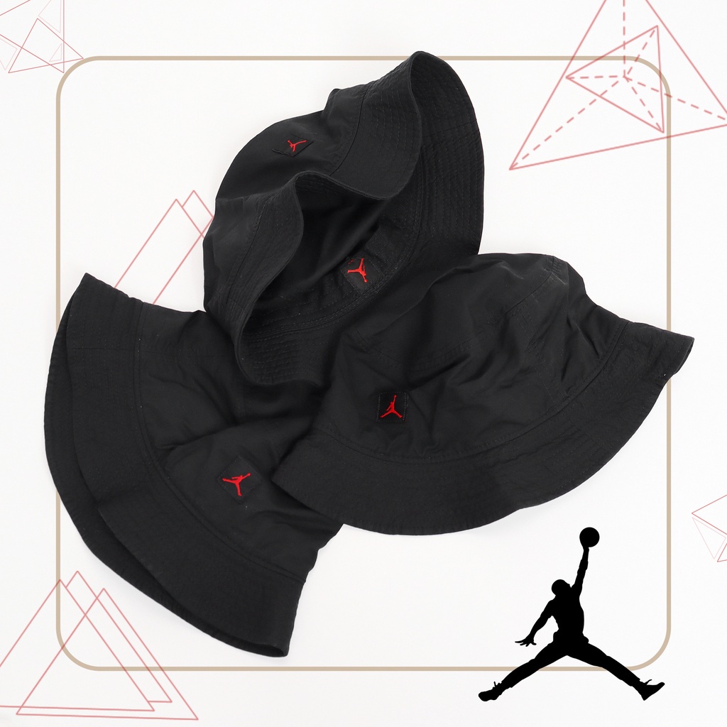 Nike 帽子 Jordan 男女款 漁夫帽 黑 遮陽 喬丹 水洗 斜紋布 復古 【ACS】 DC3687-011|
