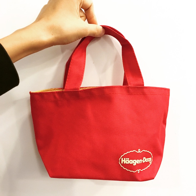 哈根達斯紅色小手提袋午餐袋
