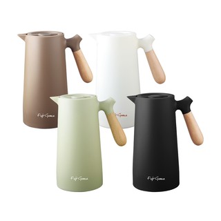 日本FUJI-GRACE 木紋提把玻璃內膽保溫壺1000ml 全新福利品 現貨 廠商直送