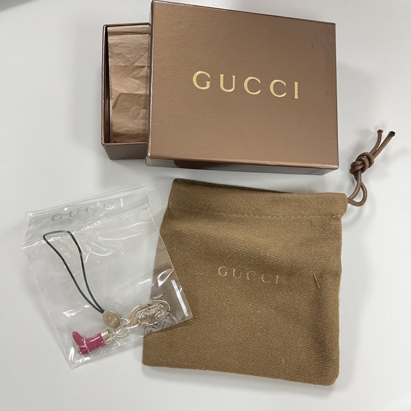 全新正品♡Gucci 紅靴logo吊牌 手機吊飾