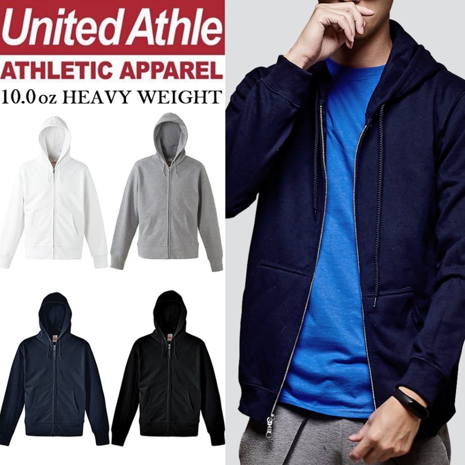 United Athle UA 日本 連帽帽T 長袖帽T 連帽外套  內刷毛 10oz 高磅數