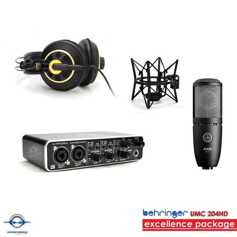 Behringer UMC204HD USB2.0專業錄音套組含 (K240S耳機+P220麥克風)【音響世界】