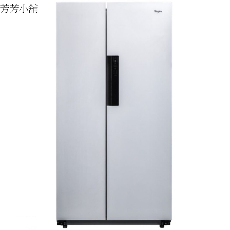 Whirlpool 惠而浦 600L白色水晶玻璃對開門變頻冰箱 WHS600LW