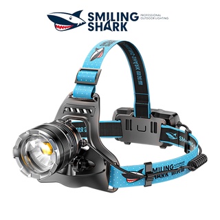 微笑鯊正品 K225 強光頭燈 感應頭燈 釣魚頭燈 頭戴式頭燈 Led M77 爆亮遠射 USB 可充電可變焦頭戴式手電