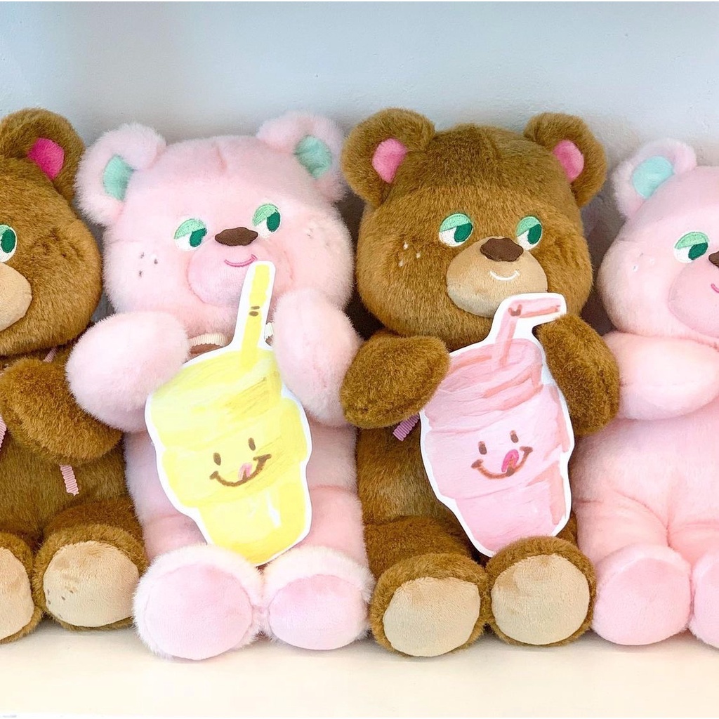 毛絨玩具 公仔玩偶 生日禮物 【現貨】韓國代購 Knotted sugar bear 咖啡店藝術家糖果小熊玩偶
