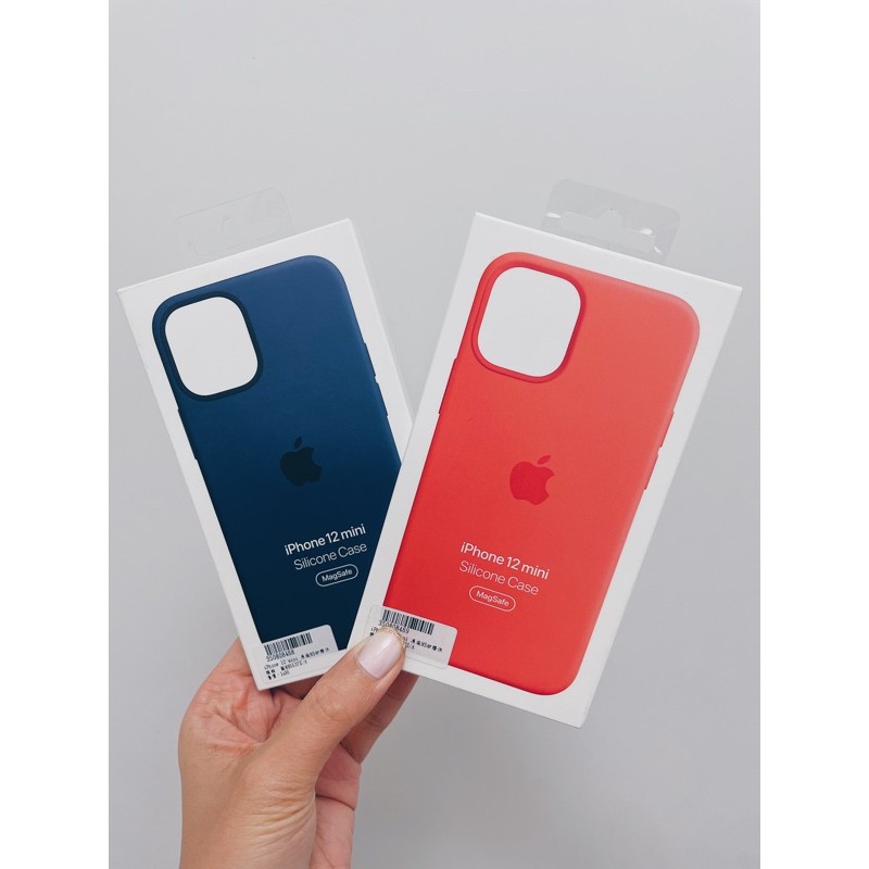 Sophie’s Shop😊 iPhone 12 mini 原廠MS矽膠保護殼 海軍藍/粉橘色 全新各一個 優惠含運