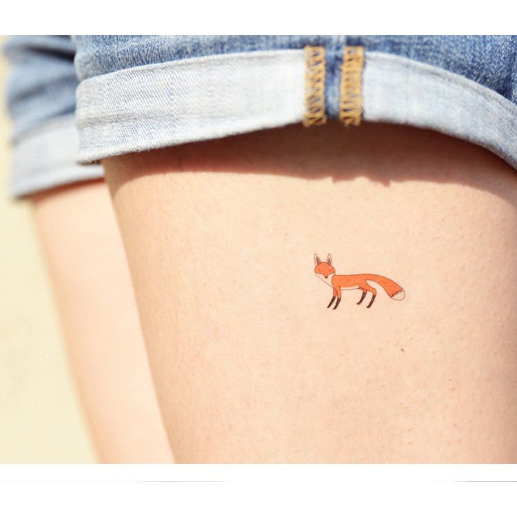 狐狸火箭無限符號X-118【WAWA TATTOO】防水紋身貼紙微刺青貼紙