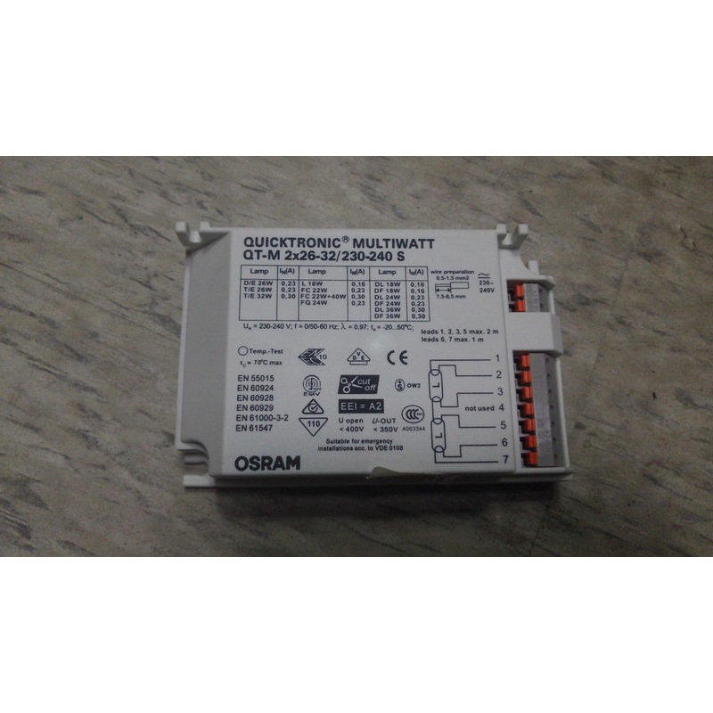 Osram Quicktronic Professional Multiwatt QTP-M 2x26-32 Ballast 