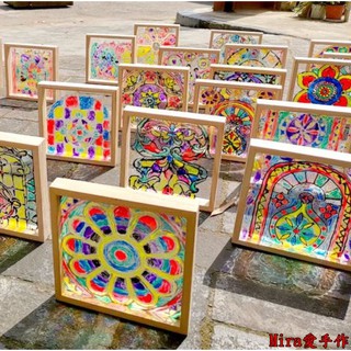 【仿玻璃畫框】~亞克力畫框 玻璃畫 玻璃框 實木相框 幼兒園diy彩繪 亞克力玻璃 美術畫材~【Mira愛手作】蝶古巴特