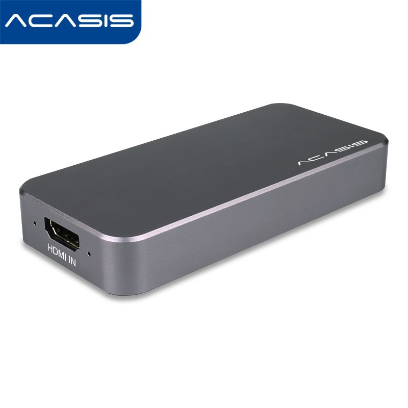 Acasis HDMI 高清視頻採集卡 4K 30P 輸入/輸出 1080P 60fps 用於遊戲/視頻直播