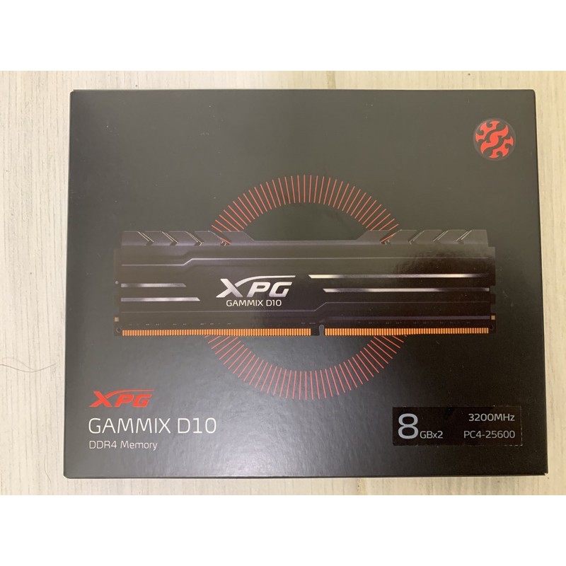 全新ADATA威剛 8GBx2 DDR4-3200 XPG D10 黑 雙通道 終身保固 RAM記憶體