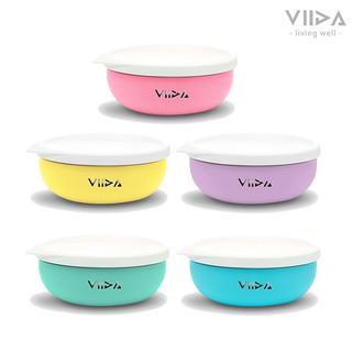 VIIDA Soufflé 抗菌不鏽鋼餐碗(五色)-米菲寶貝