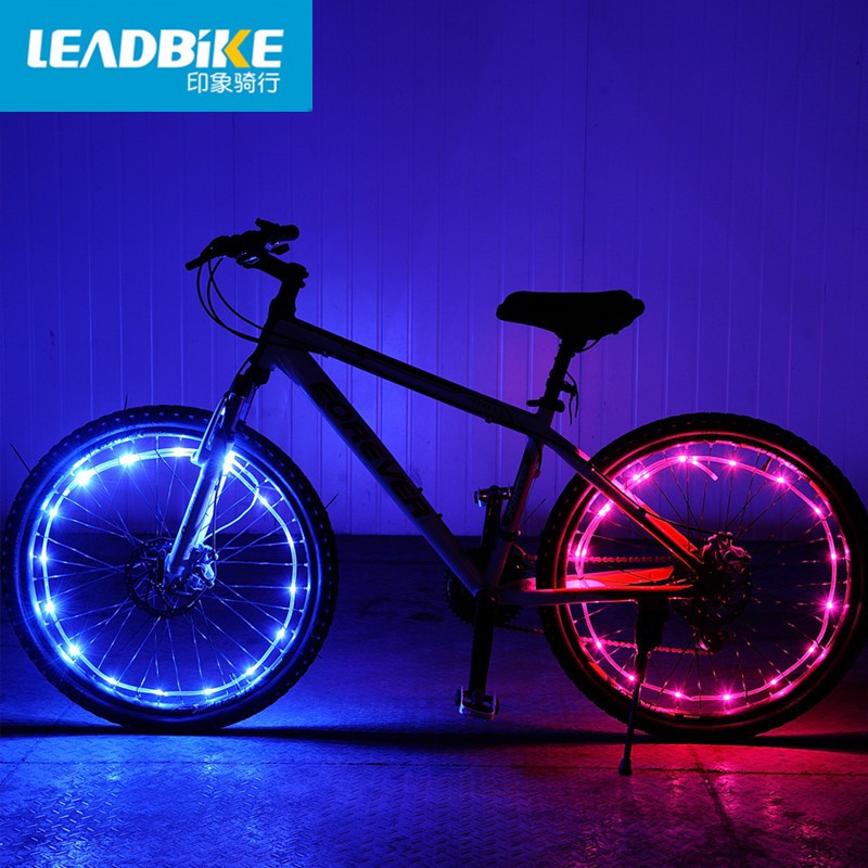 升級款A01套管防水風火輪自行車輪圈燈輻條燈外貿定制款腳踏車配件印象騎行LEADBIKE
