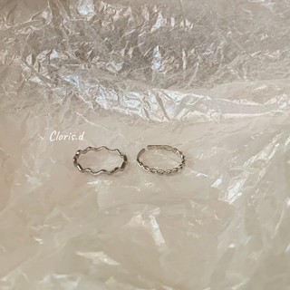 cloris.d/必敗波紋麻花戒指組