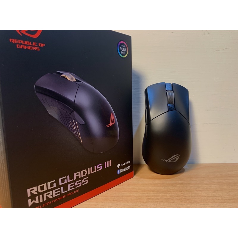 【近全新】福利品 ROG Gladius III Wireless 電競滑鼠 無線滑鼠有線滑鼠 電腦周邊 藍芽 雷雕圖紋