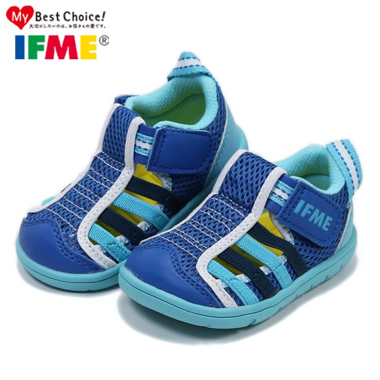 童鞋/日本IFME寶寶多功能透氣網布機能水涼鞋.寶寶款(13-14.5公分)藍