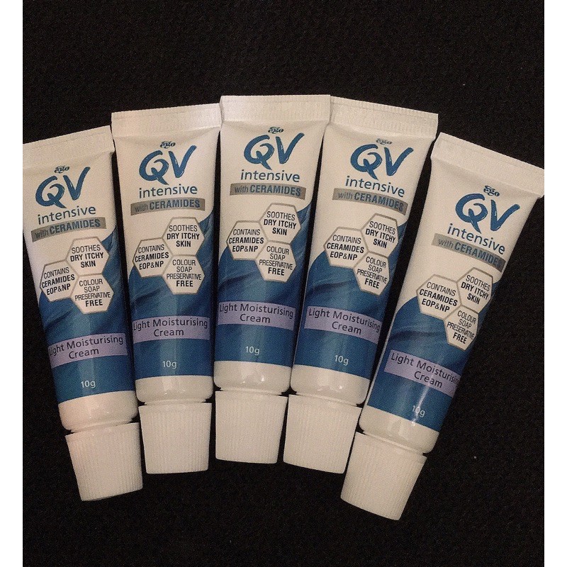 五入/組QV 益膚 神經醯胺 清柔保濕乳 intensive light moisturizing cream 10g