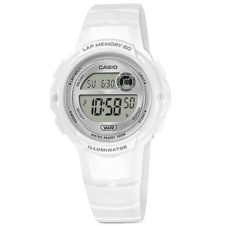 CASIO / 卡西歐 跑步記憶 計時碼 防水 電子數位 橡膠手錶 白色 / LWS-1200H-7A1 / 40mm