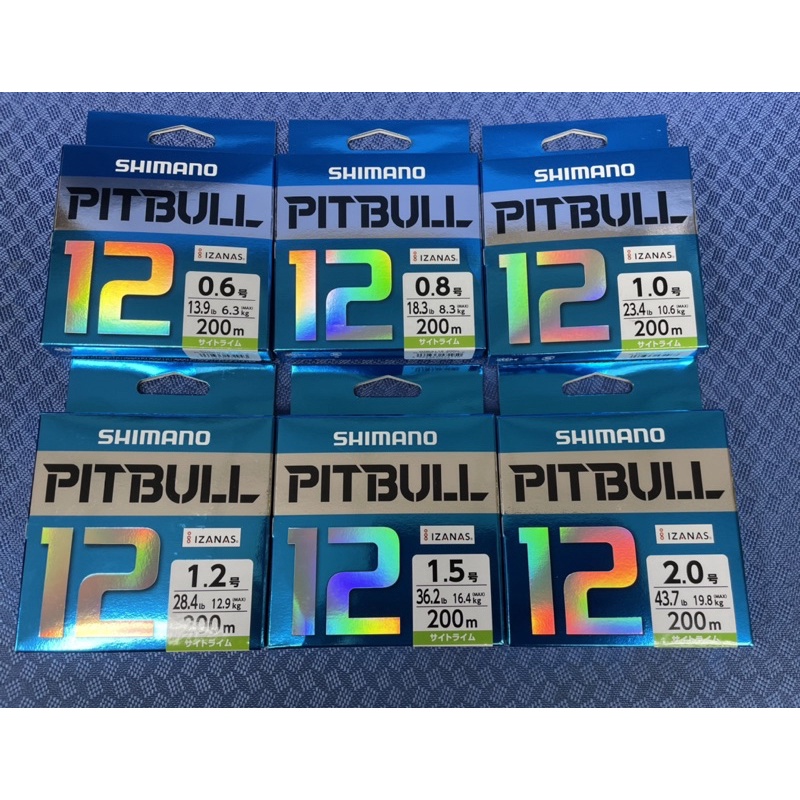 【小雯釣具】SHIMANO PITBULL 12編 12股 PE線 200m 綠色