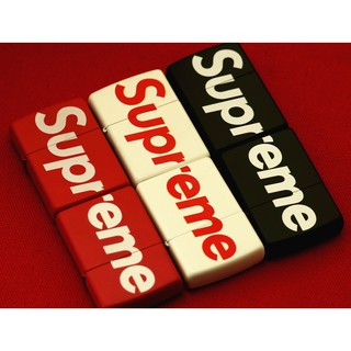 全新限量正品ZIPPO打火機 supreme打火機有防假驗證黑色白色紅色炫彩夜光金色雕花彩虹聯名打火機