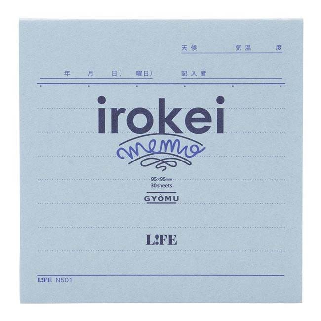 日本LiFE N Irokei 便條紙/ 業務/ 藍　eslite誠品