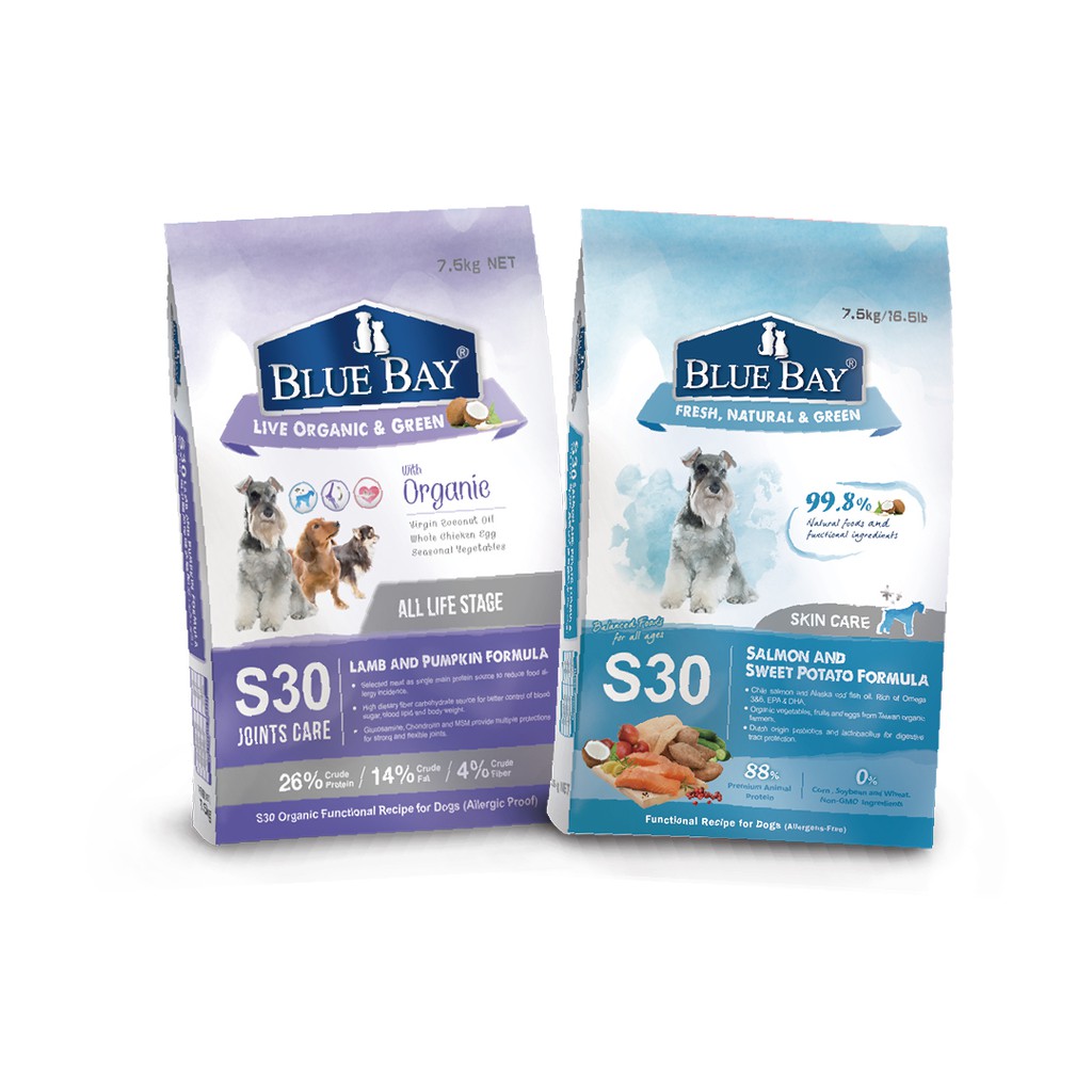 倍力bluebay有機犬糧s30羊肉 鮭魚中大包裝雙配方組關節保健低敏飼料幼犬高齡犬小型犬大型犬推薦 蝦皮購物