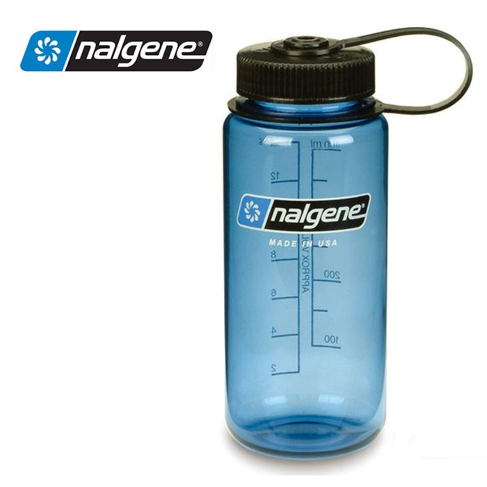 【Nalgene 美國】寬口水瓶 運動水壺 500cc 灰藍色 (2178-1116)