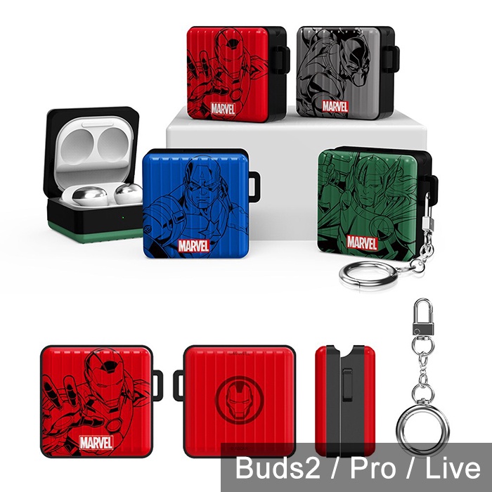 Buds2 Pro Buds FE Live 保護殼│韓國 MARVEL 鋼鐵人 黑豹 雷神索爾 吸震防摔 耳機殼
