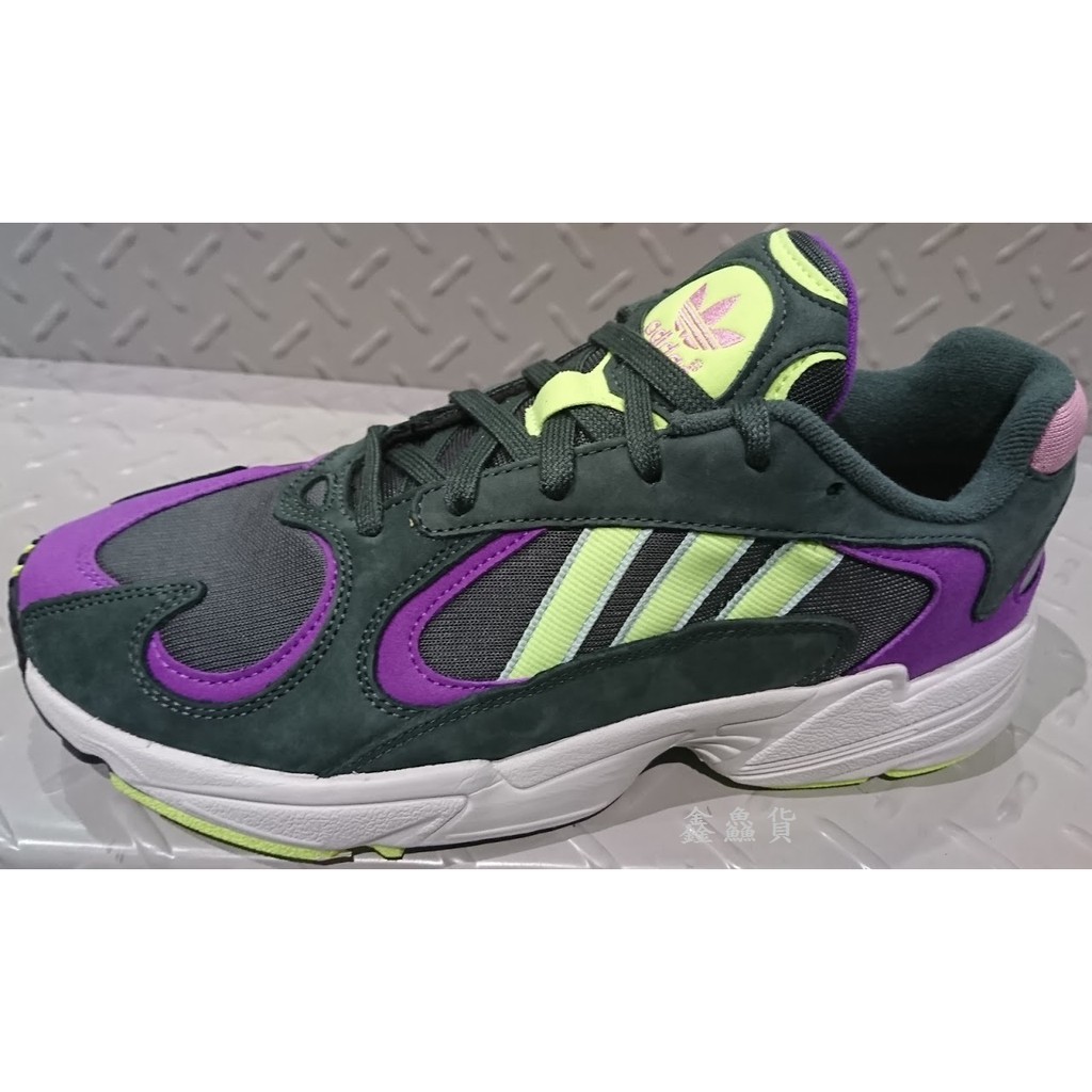 2019 五月 ADIDAS ORIGINALS YUNG-1 運動鞋 慢跑鞋 灰白紫綠 老爹鞋 佛利沙 BD7655