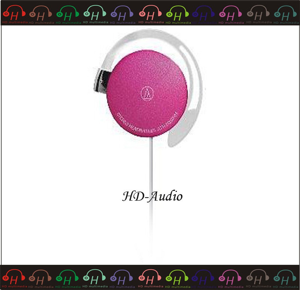 現貨🔥弘達影音多媒體 鐵三角 Audiotechnica ATH EQ300M 桃紅色 耳掛式耳機 薄型耳機輕量 公司貨