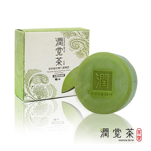 茶寶 潤覺茶 茶籽綠豆薏仁潔顏皂 100g【新高橋藥局】洗臉 洗面皂