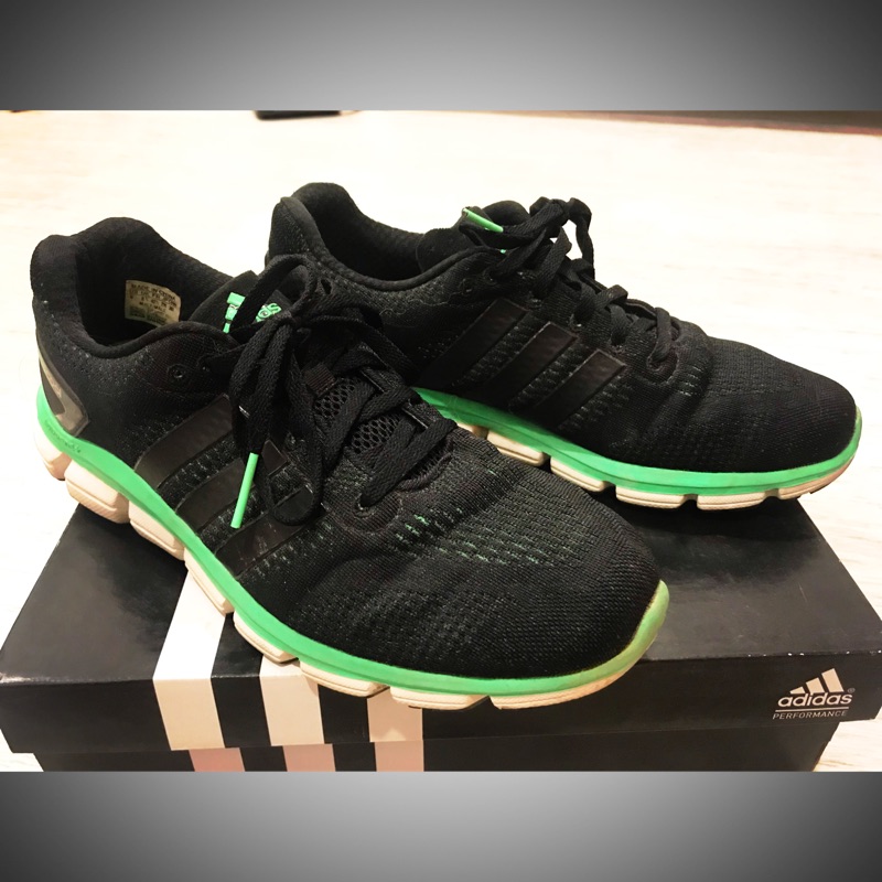 二手 Adidas clima cool  綠黑 運動鞋 9號