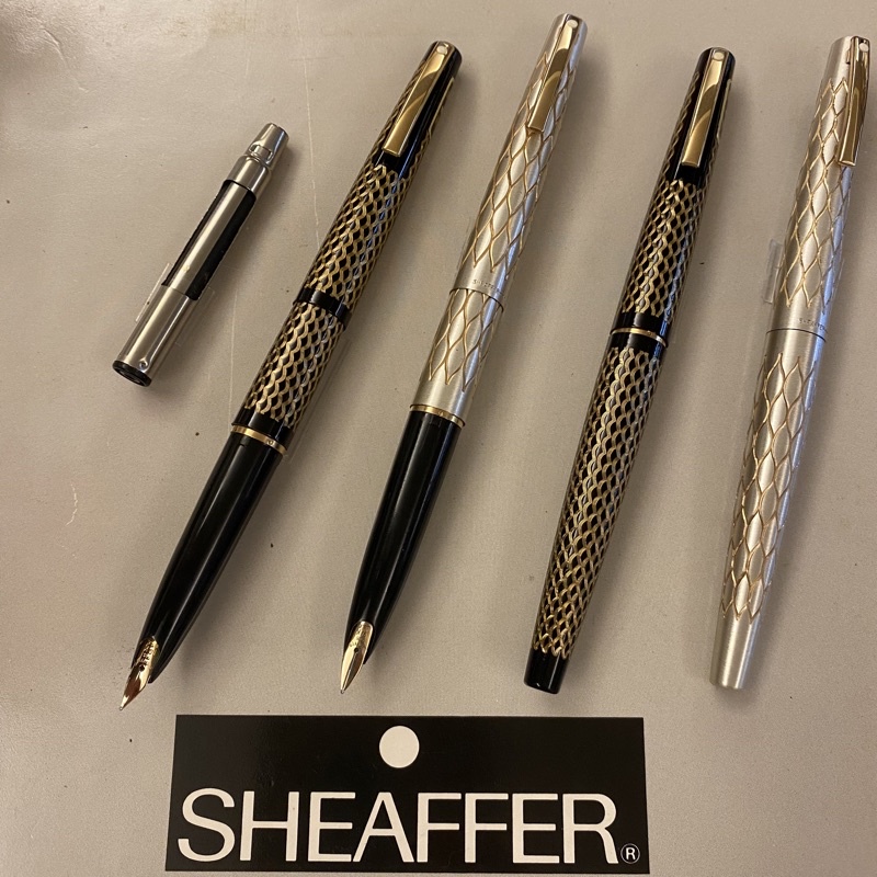 筆來筆趣》Sheaffer 西華904黑蟒蛇/642金銀紋14K鋼筆