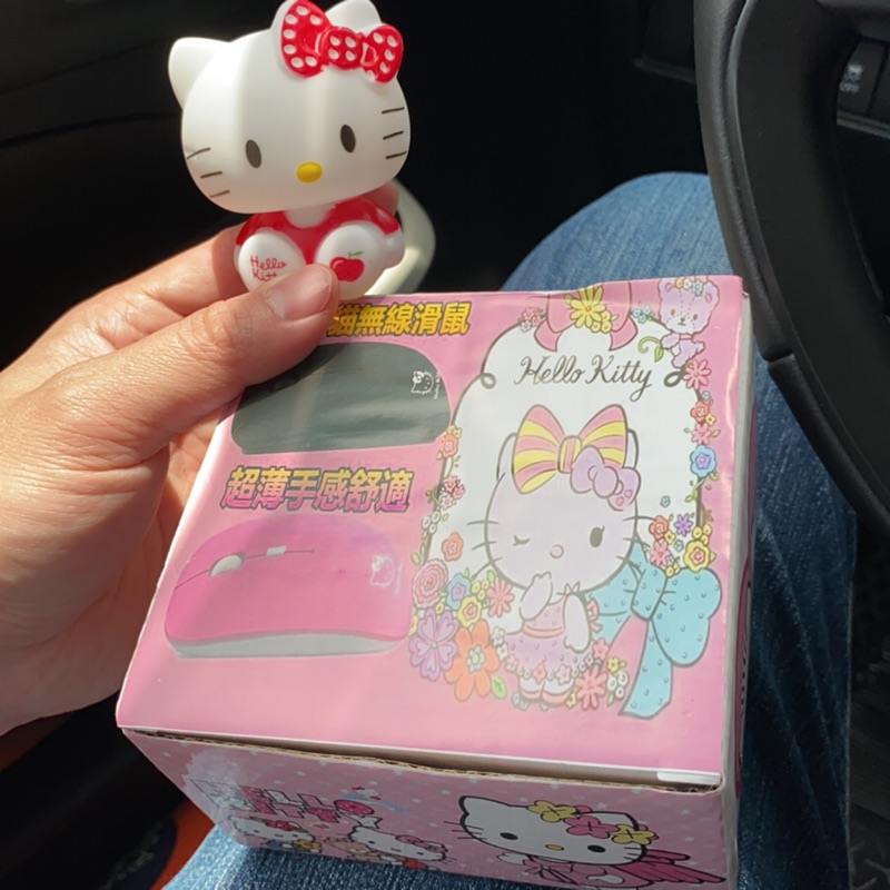 無線藍芽滑鼠 hello kitty 粉 +公仔