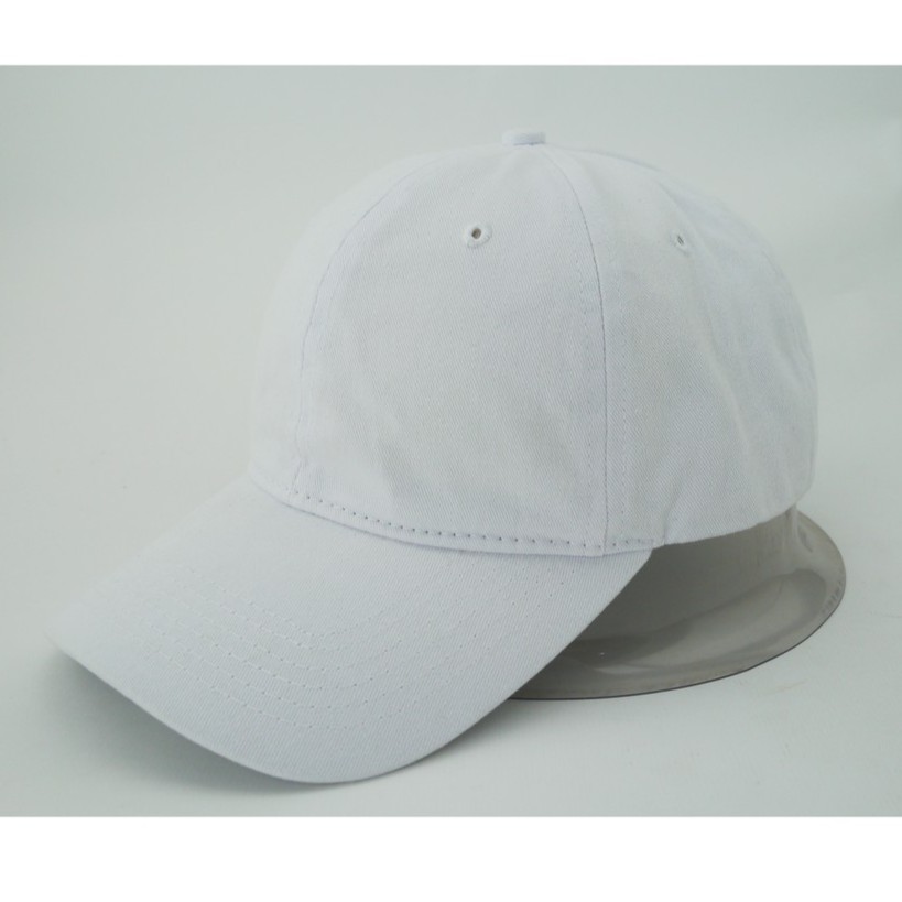 虎斑喵帽舖~美國 PACIFIC 白色素色軟式棒球帽老帽 金屬扣環 純棉高質感~帽圍 58 cm ~限量