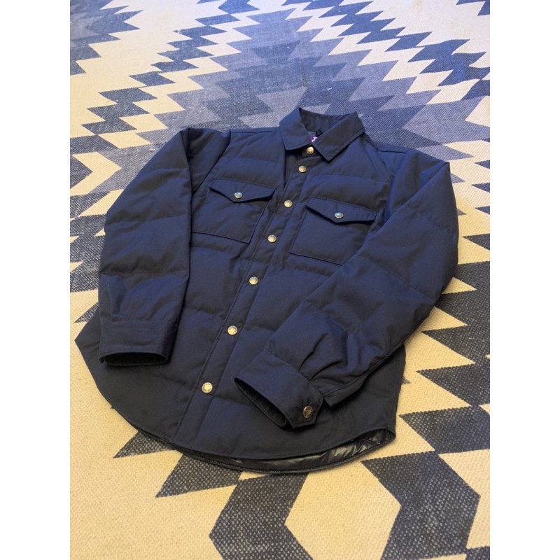 the north face purple label down shirt 鋪棉襯衫 深藍 S