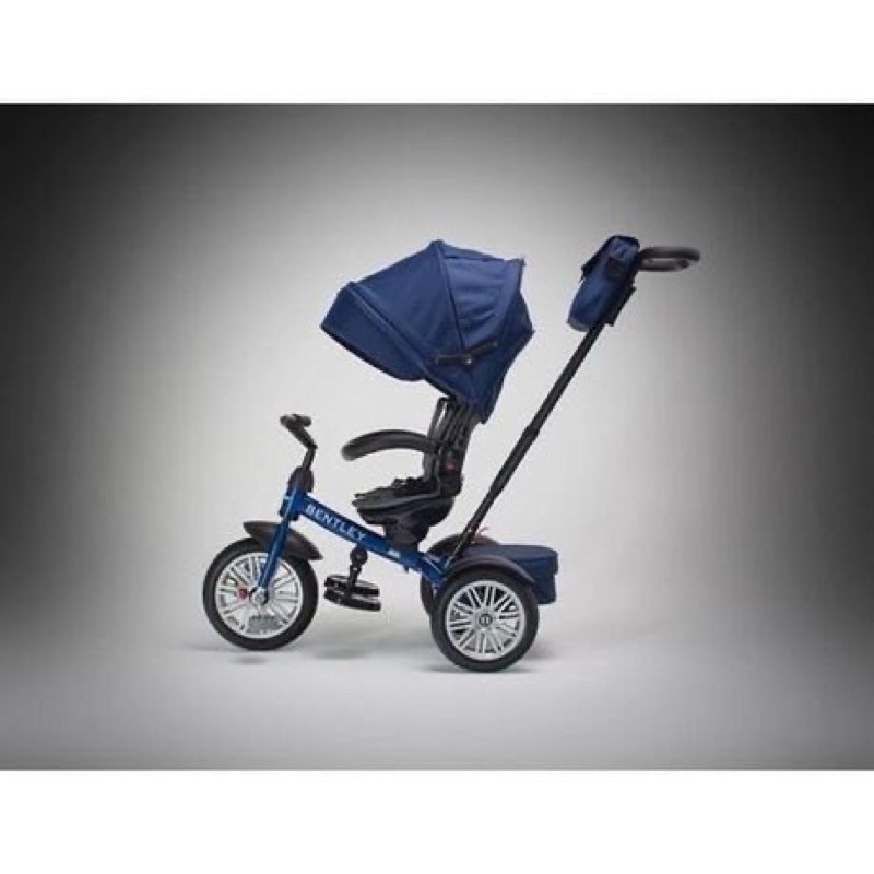 賓利 Bentley 原廠授權兒童三輪嬰幼兒手推車-藍色 二手