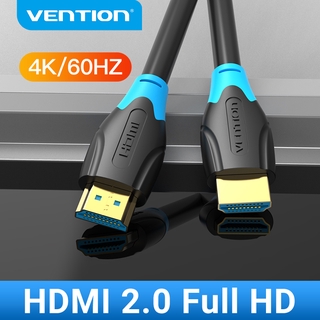 Vention HDMI 2.0 公對公電纜分配器,用於電視投影儀筆記本電腦切換器鍍金電纜:更新 HDMI 2.0,1m