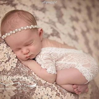 🚚寶寶、孕婦寫真服飾 配飾道具🚚 2020新款歐美兒童攝影蕾絲連體哈衣新生兒拍照服裝嬰兒百天照服