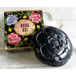 二手🐾 專櫃正品 ANNA SUI 安娜蘇 黑色薔薇雙層粉餅盒（圓）