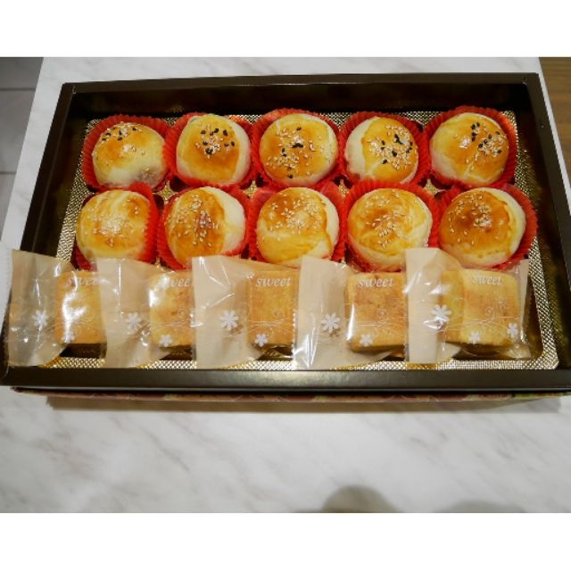 手工月餅 嚴選食材 試吃組2入（紅豆麻糬/芋頭麻糬/綠豆椪） 鳳梨酥