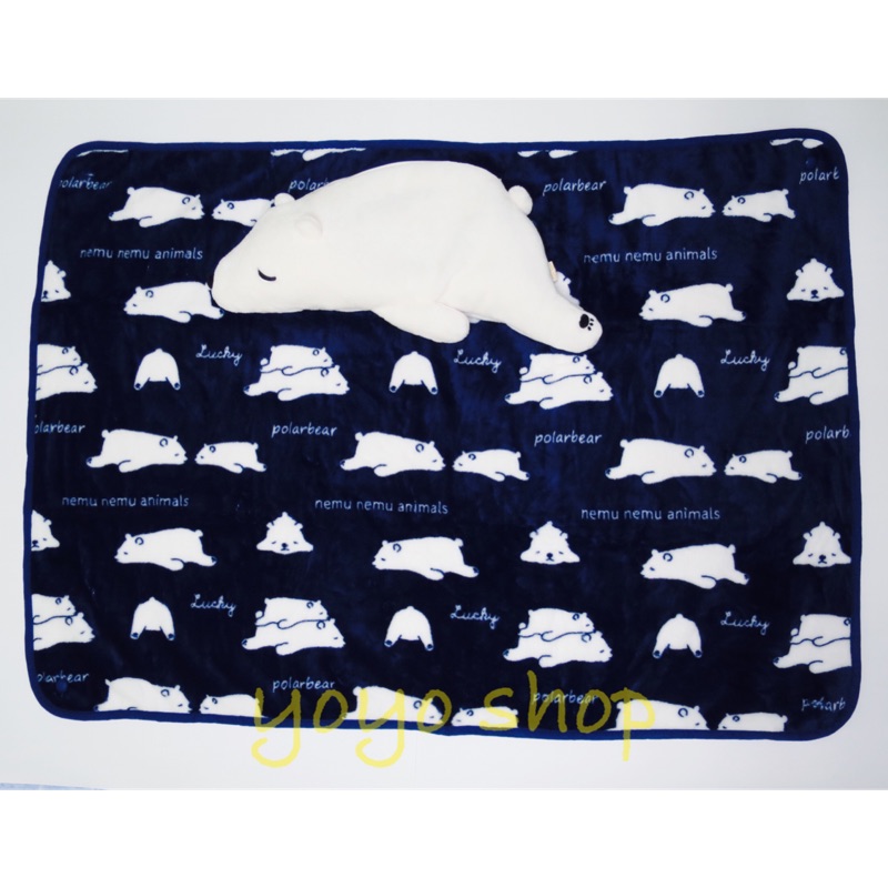 日本品牌 LIV HEART  專櫃帶回 北極熊/柴犬/鬥牛犬 毯子抱枕包（3+1 用）尾牙 交換禮物/情人節/聖誕節