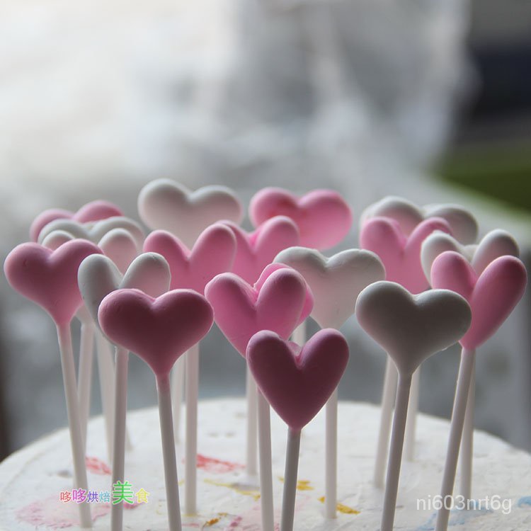 台灣發貨-廚房蛋糕模具-棒棒糖模具-烘焙工具情人節愛心巧克力模蛋糕裝飾心形翻糖硅膠模具diy心形棒棒糖蛋糕 Uajx