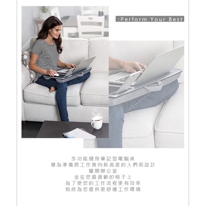 【LapDesk】碳纖維膜沙發軟墊膝上電腦桌(筆電桌膝上桌床邊電腦桌懶人電腦桌)