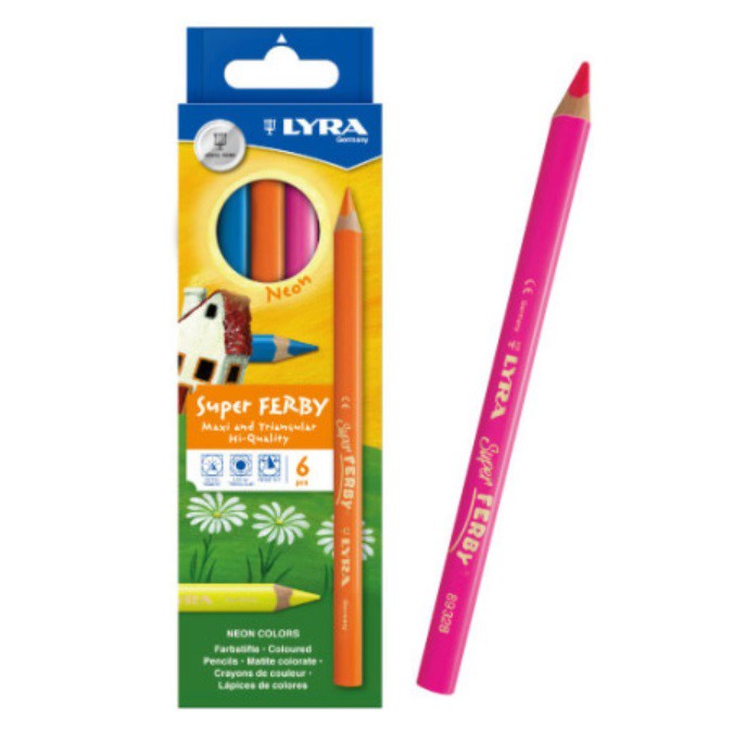 LYRA 三角霓虹彩色鉛筆6色 4084900451328-限時特價