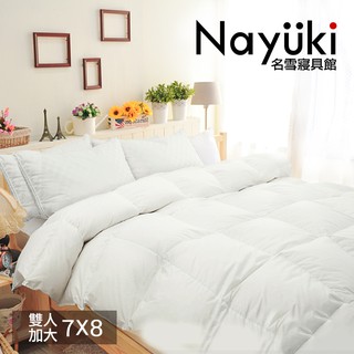 天然水鳥羽毛絨被(單人/雙人/加大)-白《名雪購物》MIT臺灣製 100%天然 保暖輕盈 冬季羽絨被 被胎 被芯