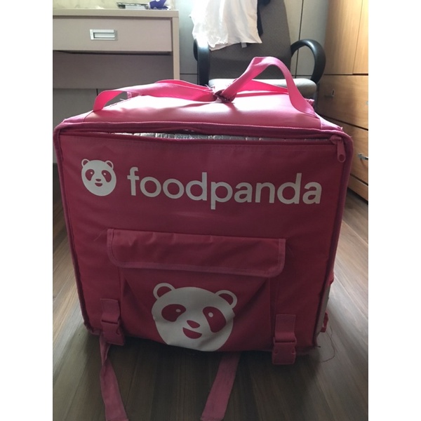 Foodpanda 熊貓外送保溫大箱 保溫箱 大箱 附杯架 提袋