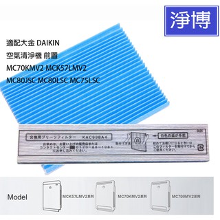 適用DAIKIN大金 MC75LSC MC809SC MC80LSC MC75JSC藍色光觸媒褶皺濾紙過濾網-現貨