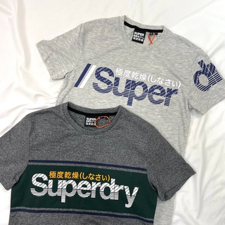 極度乾燥 百搭灰 圓領 尺碼偏小 設計LOGO 短袖 短T 上衣 T恤 Superdry 保證正品 #7834